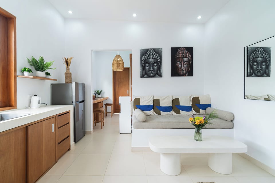 Exclusive Villa, Courtyard View | Private kitchen | Fridge, microwave, stovetop, electric kettle