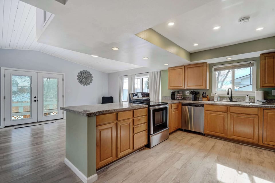 Spacious kitchen with modern appliances, ample counter space, and a seamless flow to the dining area—perfect for preparing meals and gathering with loved ones.





