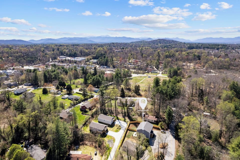 Aerial view of the beautiful mountains