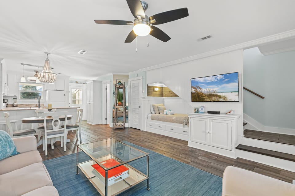 Townhome, Multiple Beds, Patio, Garden View (30 Chateau Rd | SeaRenity) | Living area | 42-inch flat-screen TV with digital channels