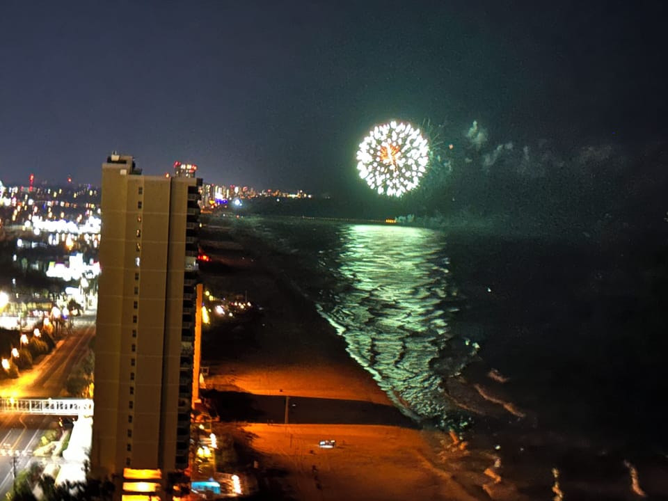 Watch fireworks from your private balcony. No need to go any where.