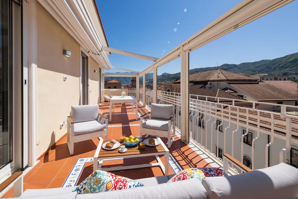 Luxury Apartment, Sea View | Terrace/patio