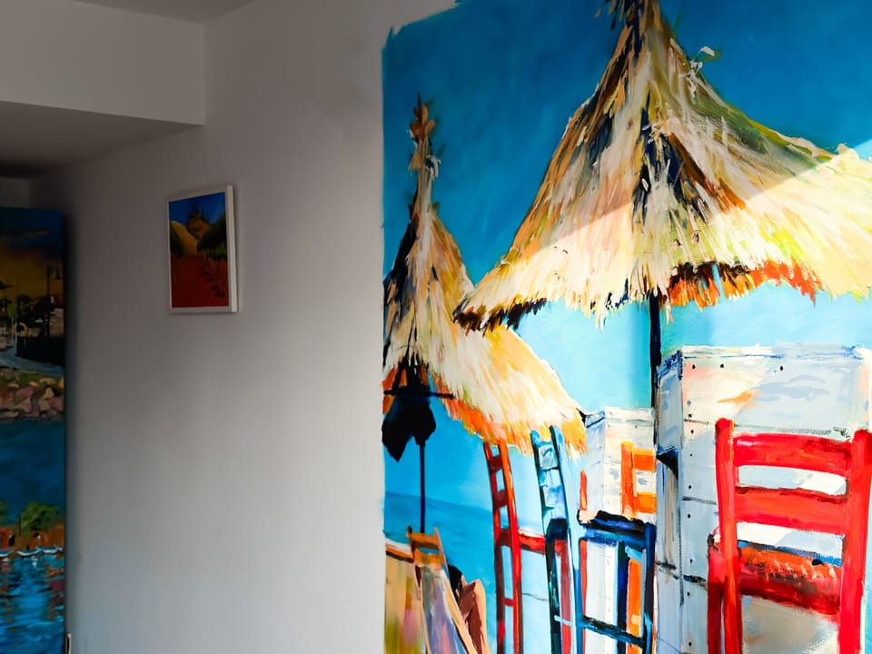 Sleep in an Artistic Haven! Rest in a stylish space filled with character and comfort. Reserve your spot today!