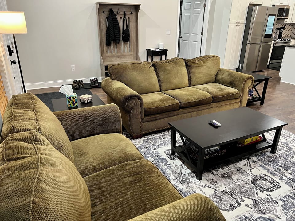 Comfortable living room seating with plenty of space to relax.