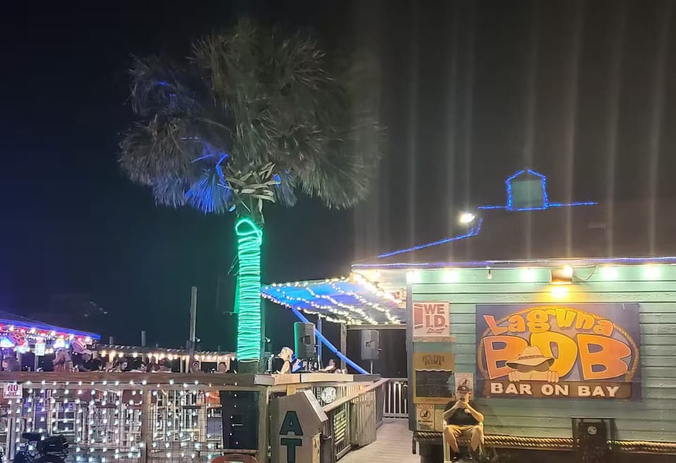 Laguna Bobs on the bay has live music every weekend night and great food!