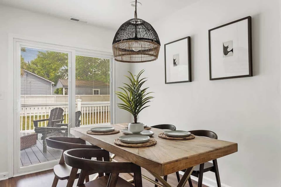 Dining table with seating