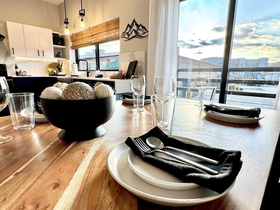 Dinner with a sunset view!