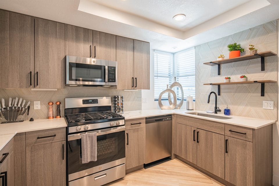 Vibes with our fully equipped kitchen