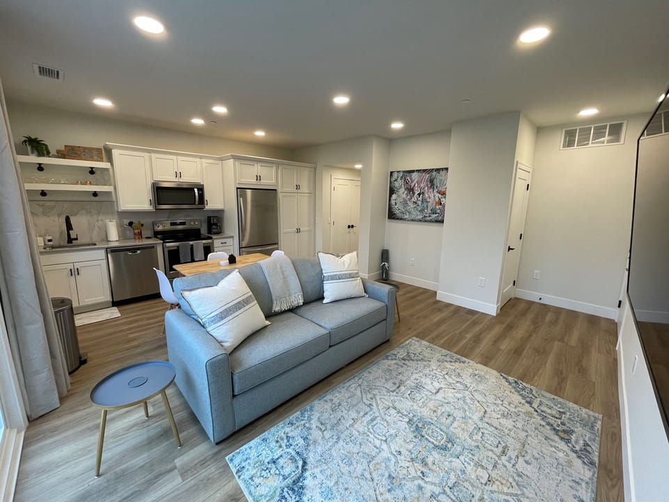 Open Floor Plan + Comfy Pull Out Couch