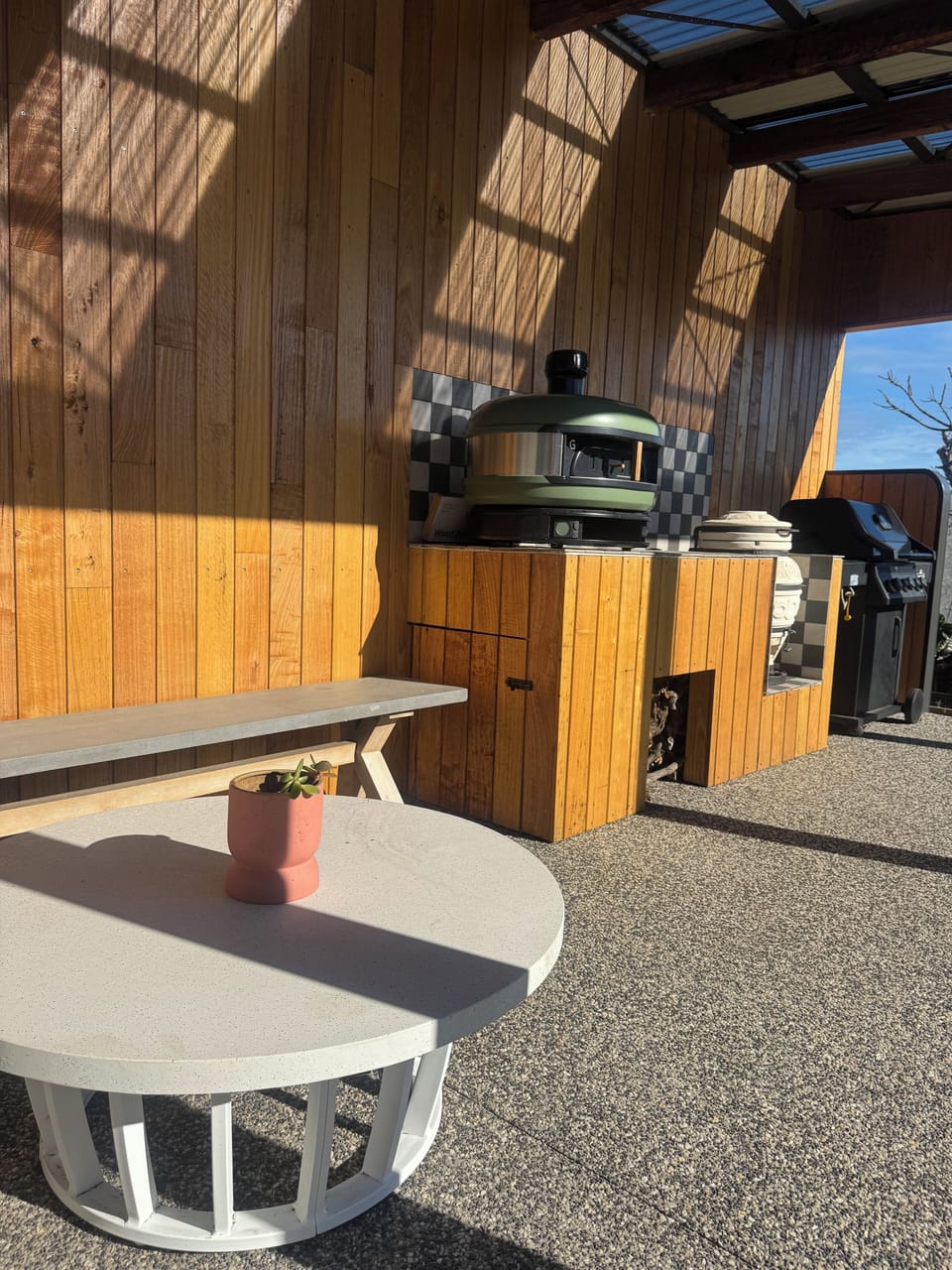 Backyard Pizza Oven area