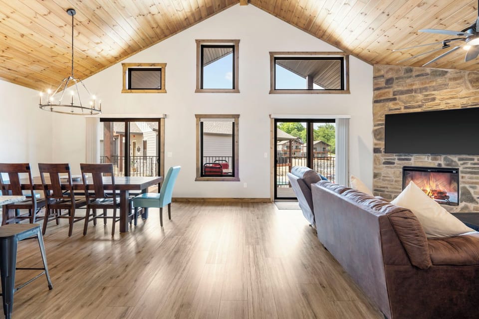 Open Great Room Includes Comfortable Living Room, Dining Area snd Dully Equipped Kitchen