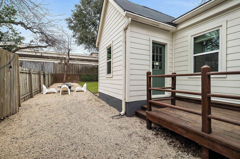 Backyard, patio, and fire pit
