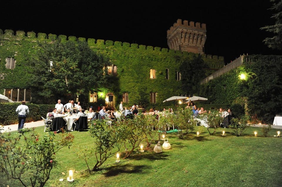 Outdoor banquet area