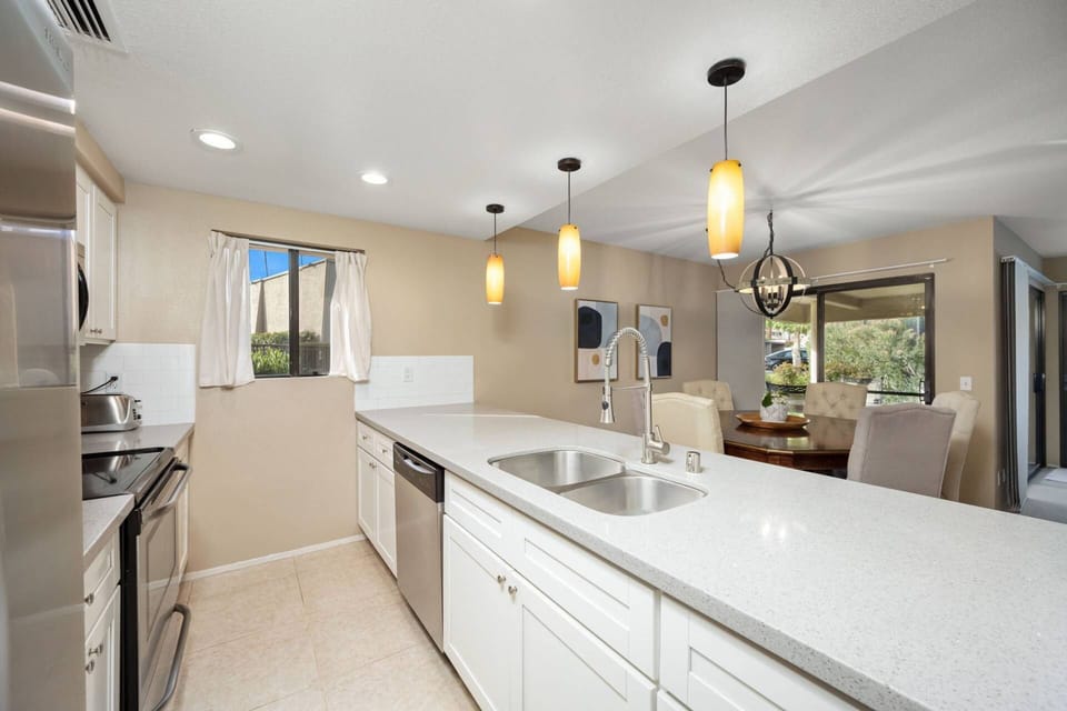 Open Kitchen With Bar Stool Seating