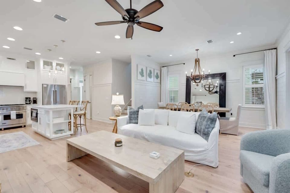 - Spacious open plan living area with a seamless flow into the kitchen - Enjoy a comfortable evening on the stylish sofa, or gather around the coffee table for a chat - Charming space is ideal for family time, with extra seating and a welcoming ambia