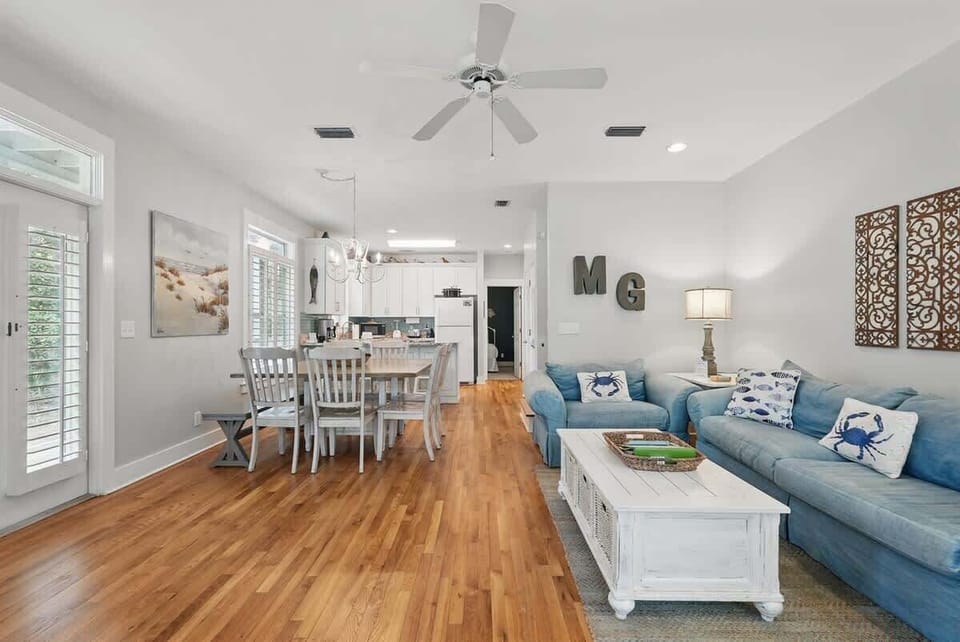 - Open living and dining area with smooth flow, perfect for unwinding or sharing meals - Natural light pours in, adding warmth to cozy seating and family style dining - Whether chatting, eating, or relaxing, this space brings everyone together