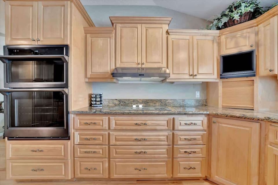 Modern appliances and ample counter space for easy meal prep