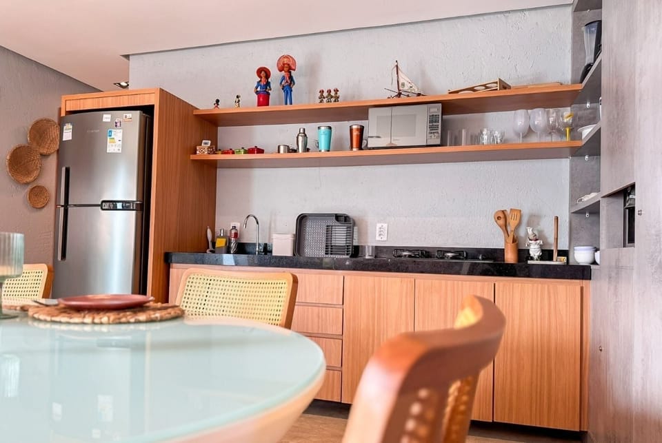 Villa | Private kitchen | Fridge, microwave, oven, stovetop
