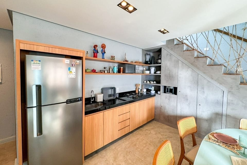 Villa | Private kitchen | Fridge, microwave, oven, stovetop
