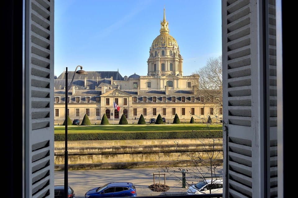 Gaze out at the golden dome of Les Invalides.