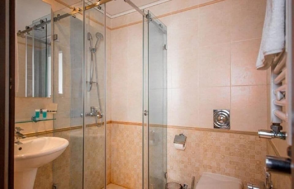 Free toiletries, hair dryer, slippers, towels