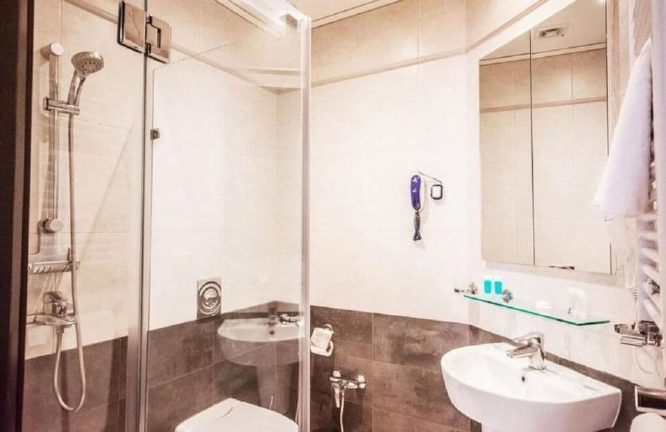 Free toiletries, hair dryer, slippers, towels