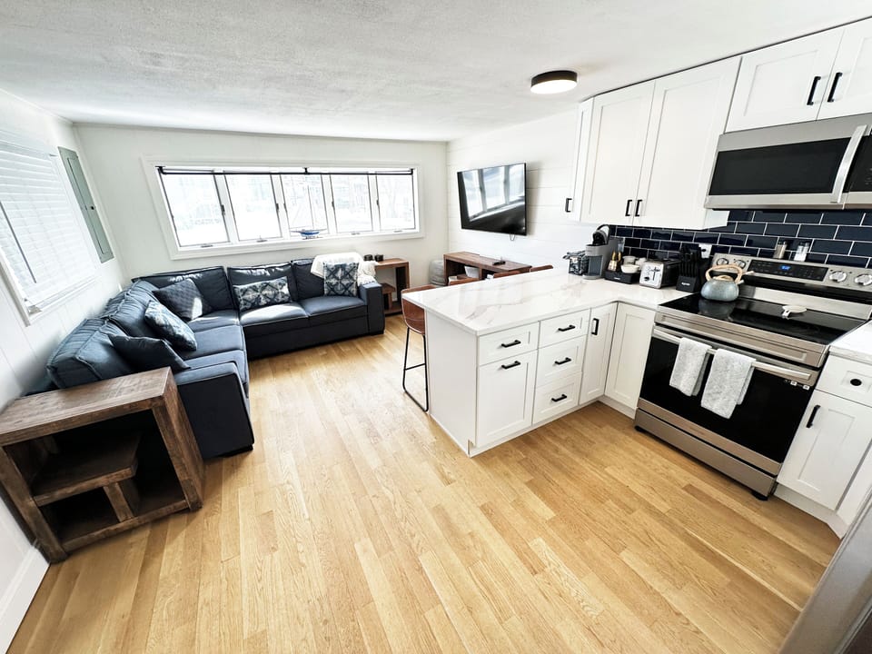 Open kitchen and living room