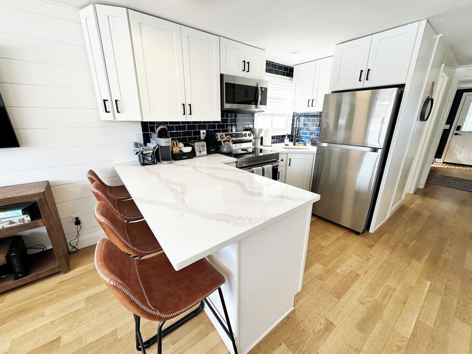 Kitchen island with bar seating