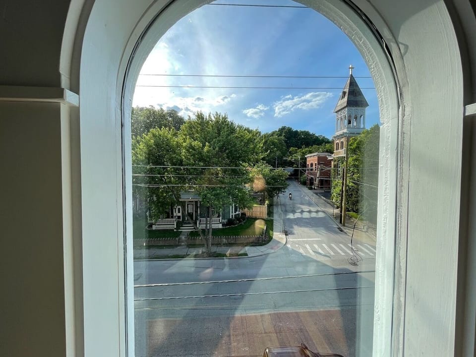 Third floor bedroom window