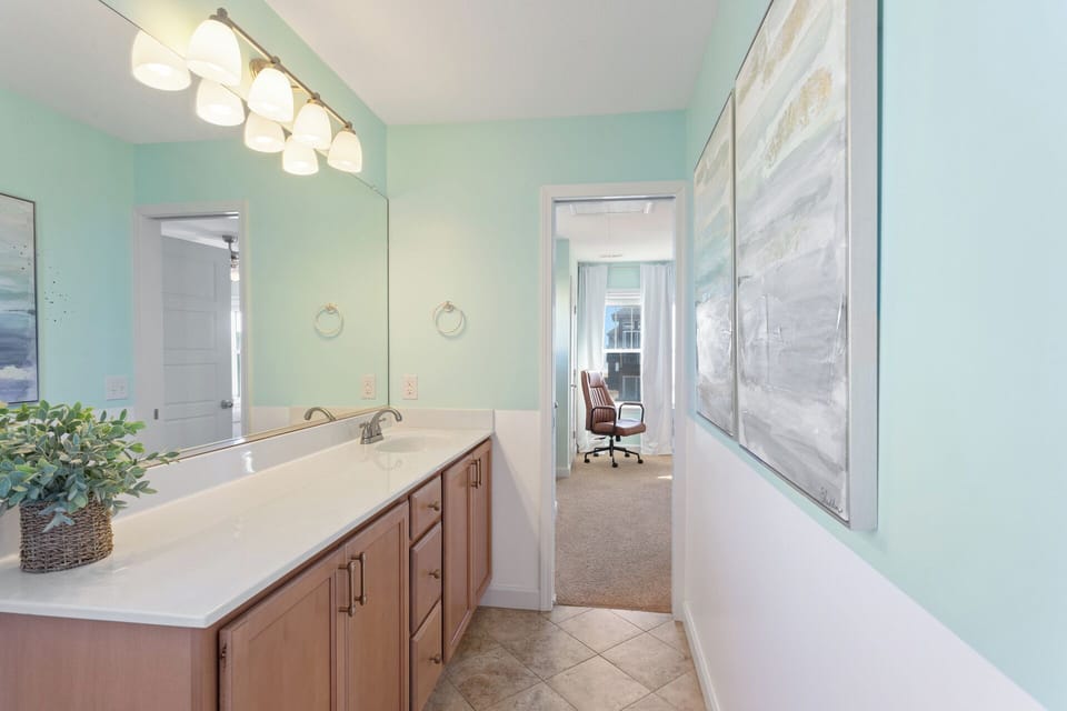 Retreat to the Top-Level King Master Bedroom with its private bathroom for a peaceful night's rest.