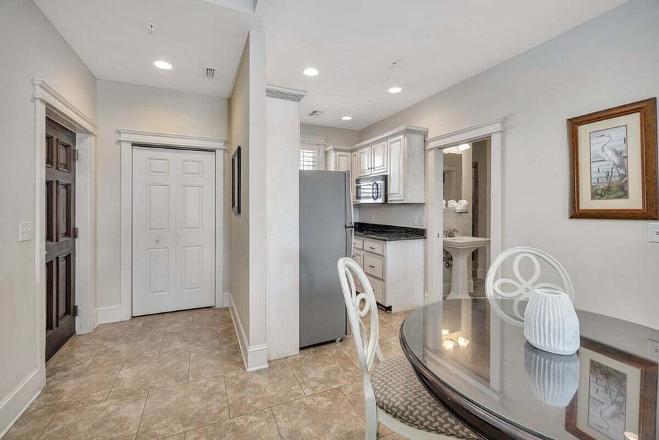 Sea Gate #203 View of Entry Hallway  and Kitchen from Living Space