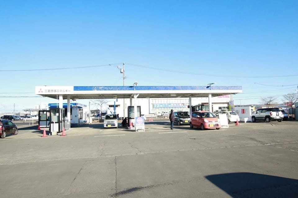 Gas station on supermarket premises