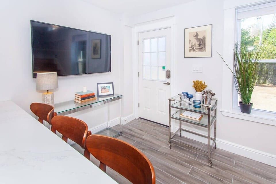 Open Concept Living Room | XL Flat Screen TV | Natural Light | First Floor
