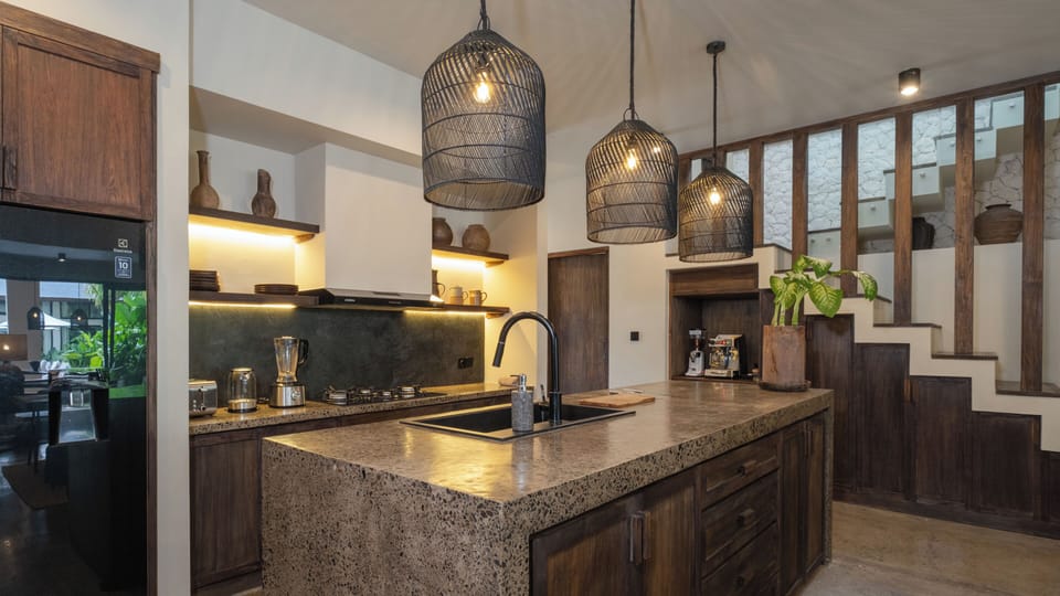 Villa, Pool View | Private kitchen | Microwave, oven, stovetop, electric kettle