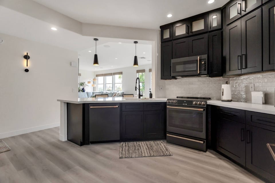 Beautiful gourmet kitchen with upgraded appliances and everything you need to enjoy your stay