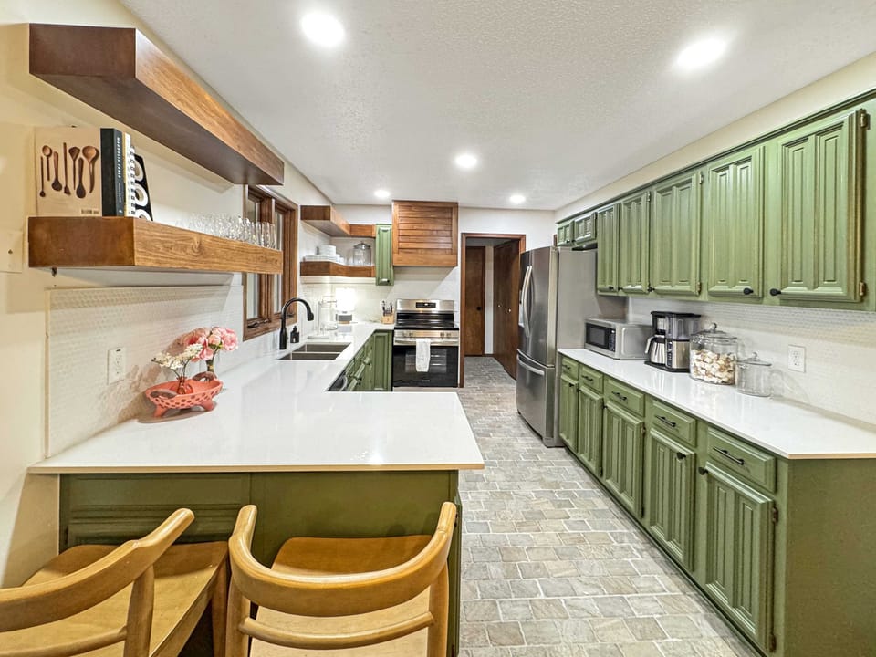 Fully stocked kitchen