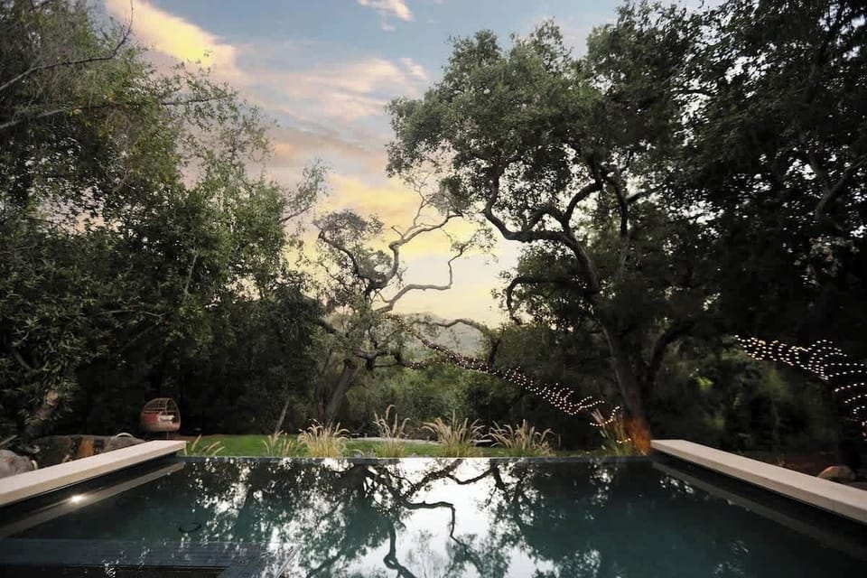 Pool | Canyon Views & String Lights at Dusk