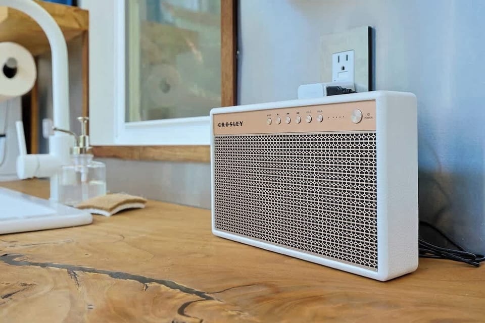 Small touches like a Crosley blue tooth speaker so you can vibe out during your stay. Ask us for our spotify playlist to get you into the canyon mood 