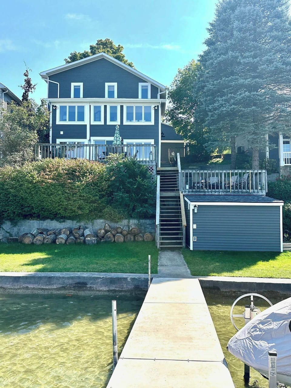 front of cottage