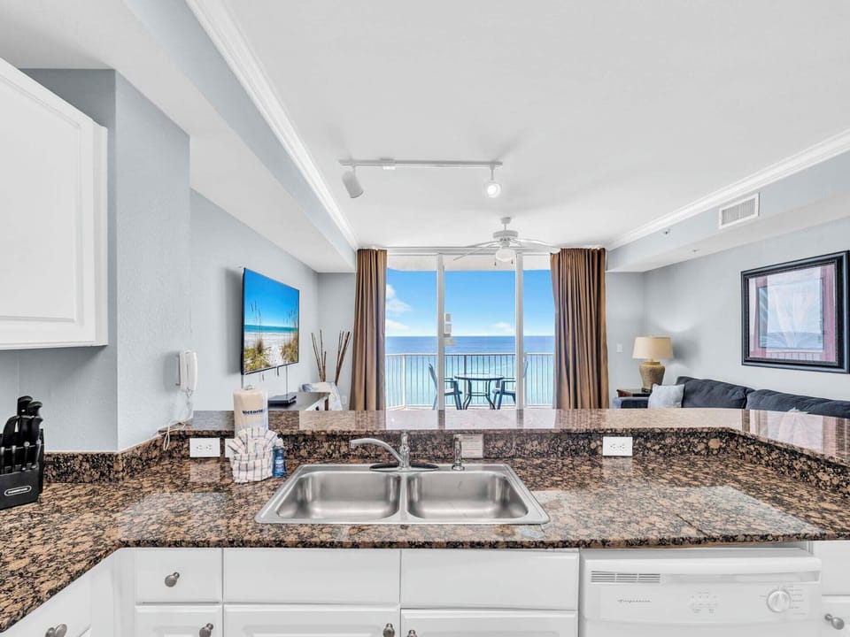 Kitchen with a Gulf view