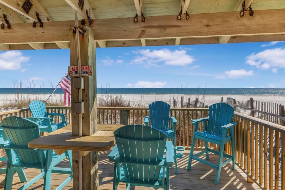Gazebo with lots of seating
