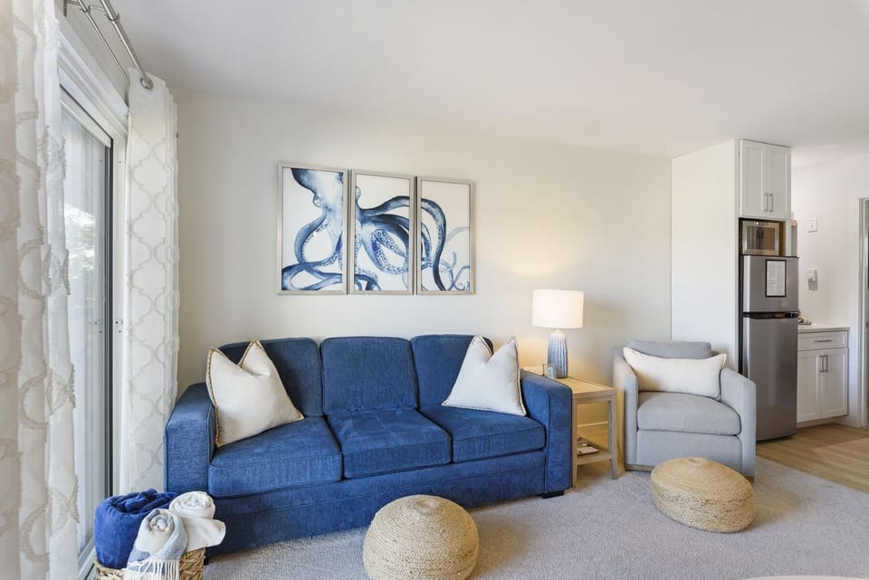 Relax in the living room while enjoying stunning views.