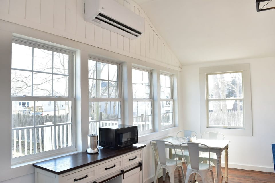 Dining Area overlooking backyard and deck