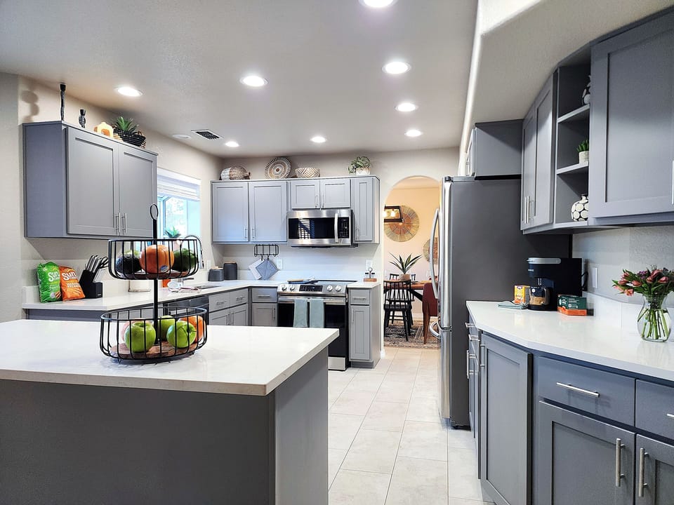 stocked kitchen to leave your stay worry free in case the night munchies kick in