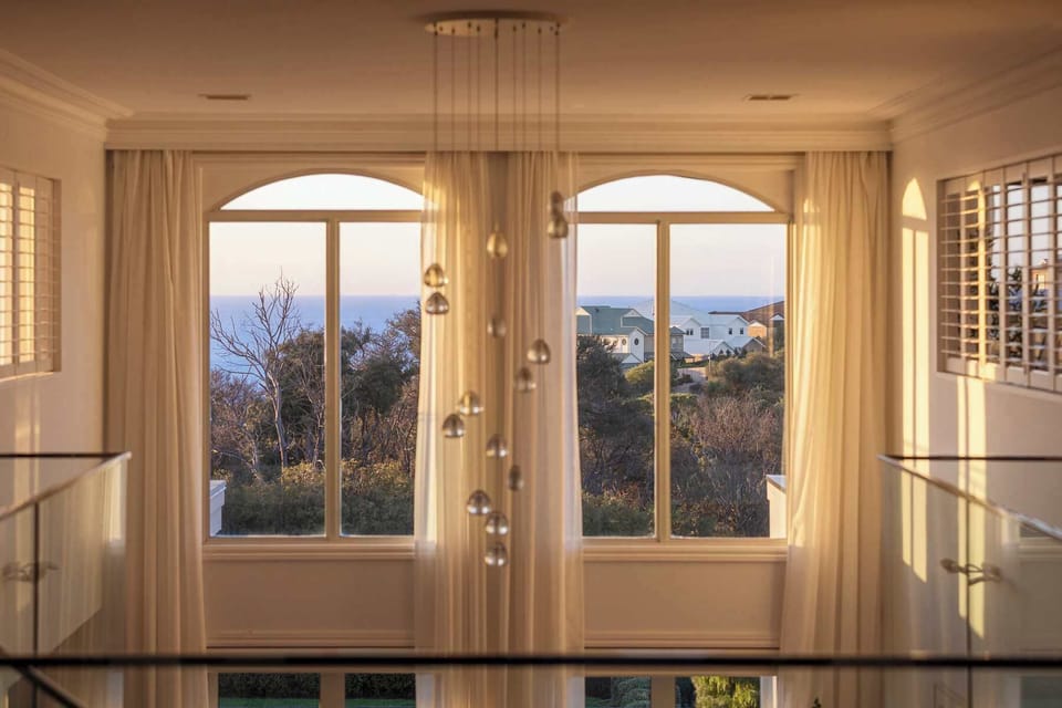 Glass windows & Chandelier