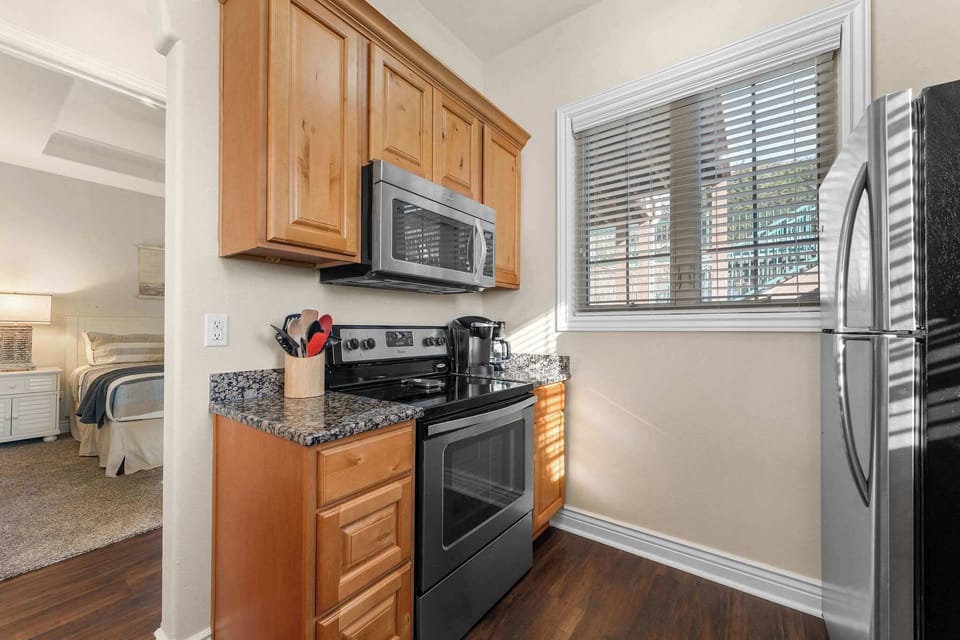 Stainless steel appliances ready for all your baking!