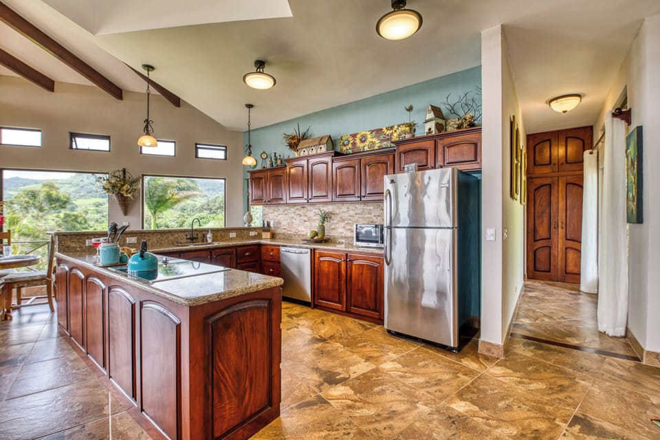 The spacious kitchen a Chef's dream kitchen.