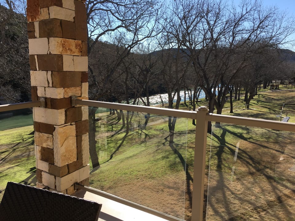 View from the balcony toward River Road