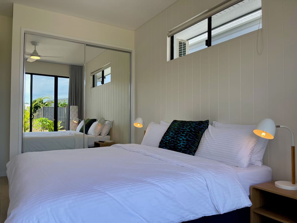 Bedroom one: King bed and TV