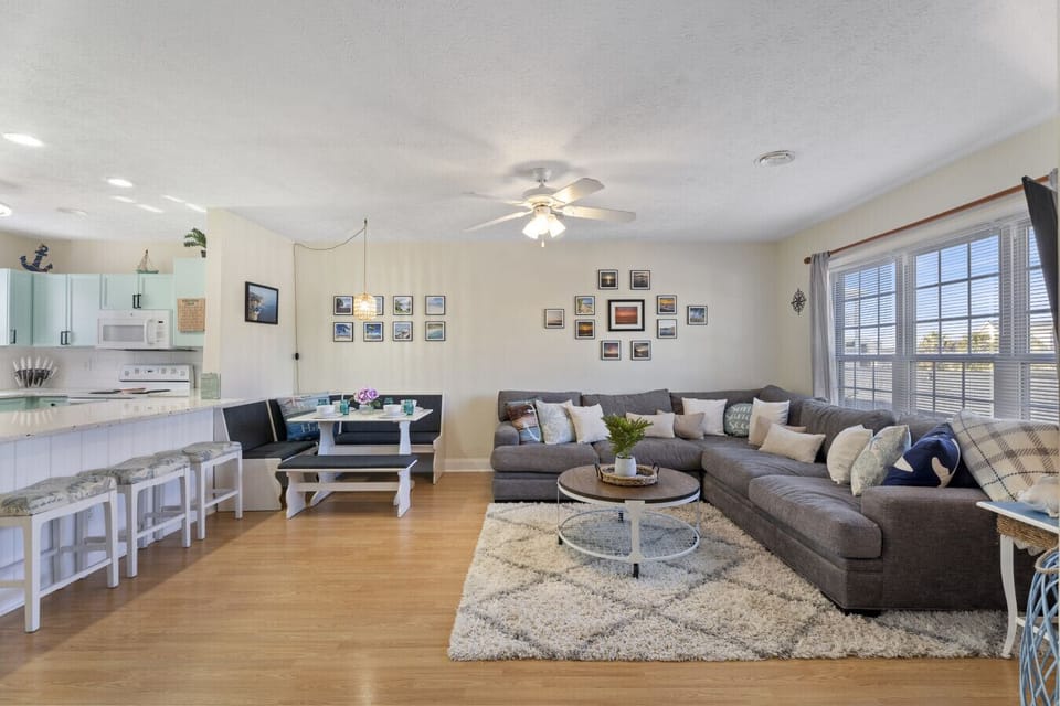 Open concept kitchen and living room